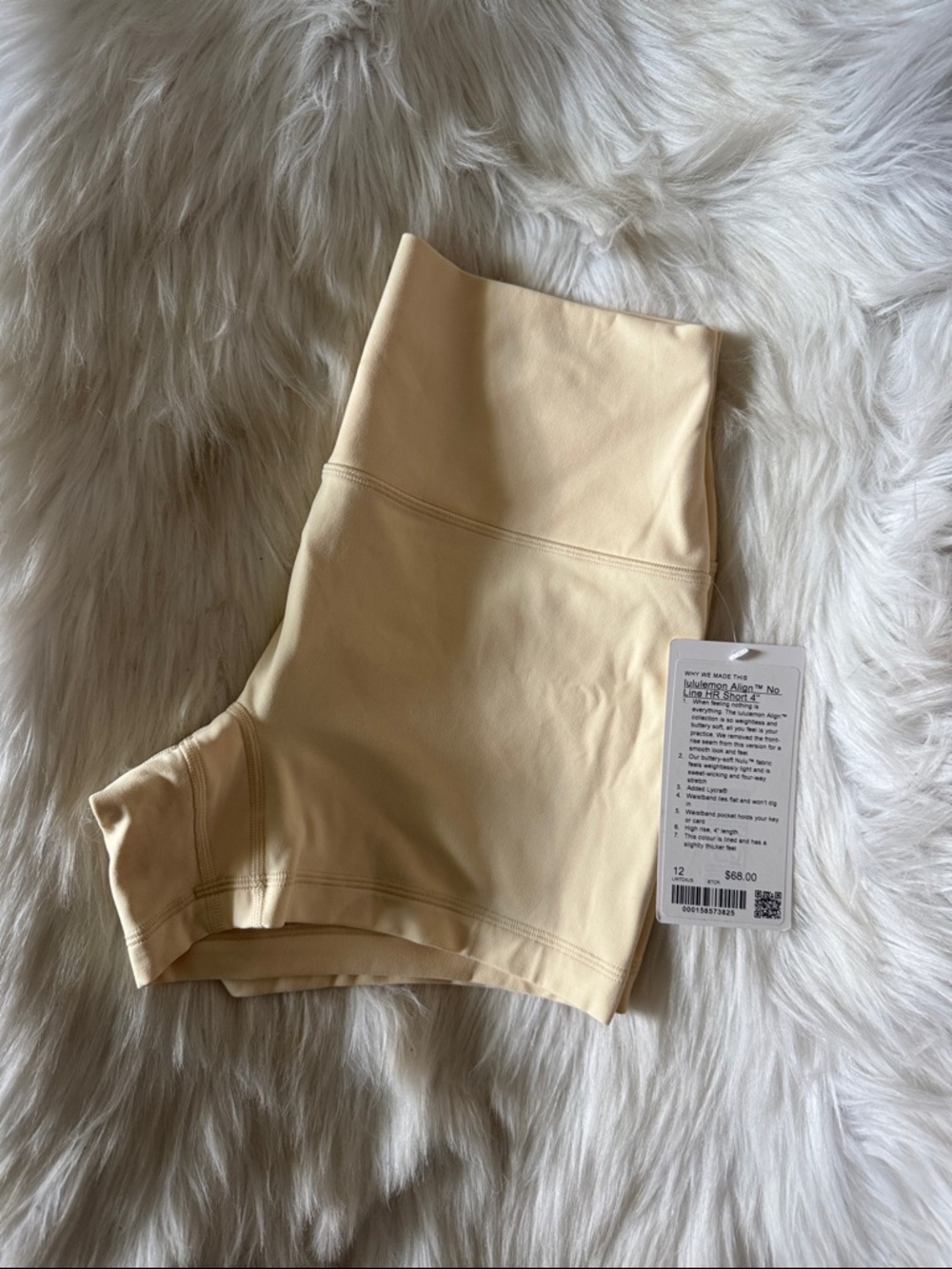 Lululemon Buttercream Align No Line High-Rise Shorts 4” Size 12